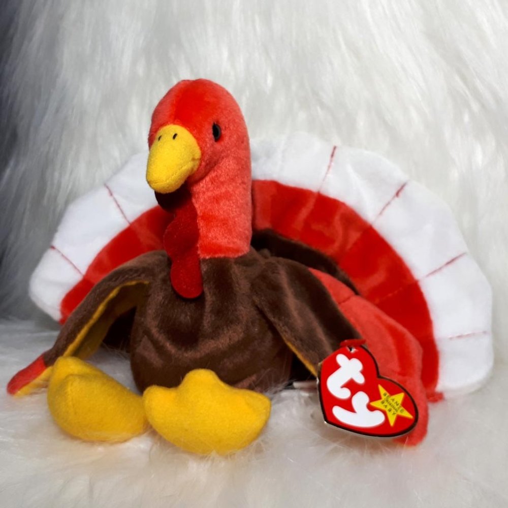 "Ty Beanie Baby" Gobbles the turkey. Rare. 1996. NWT